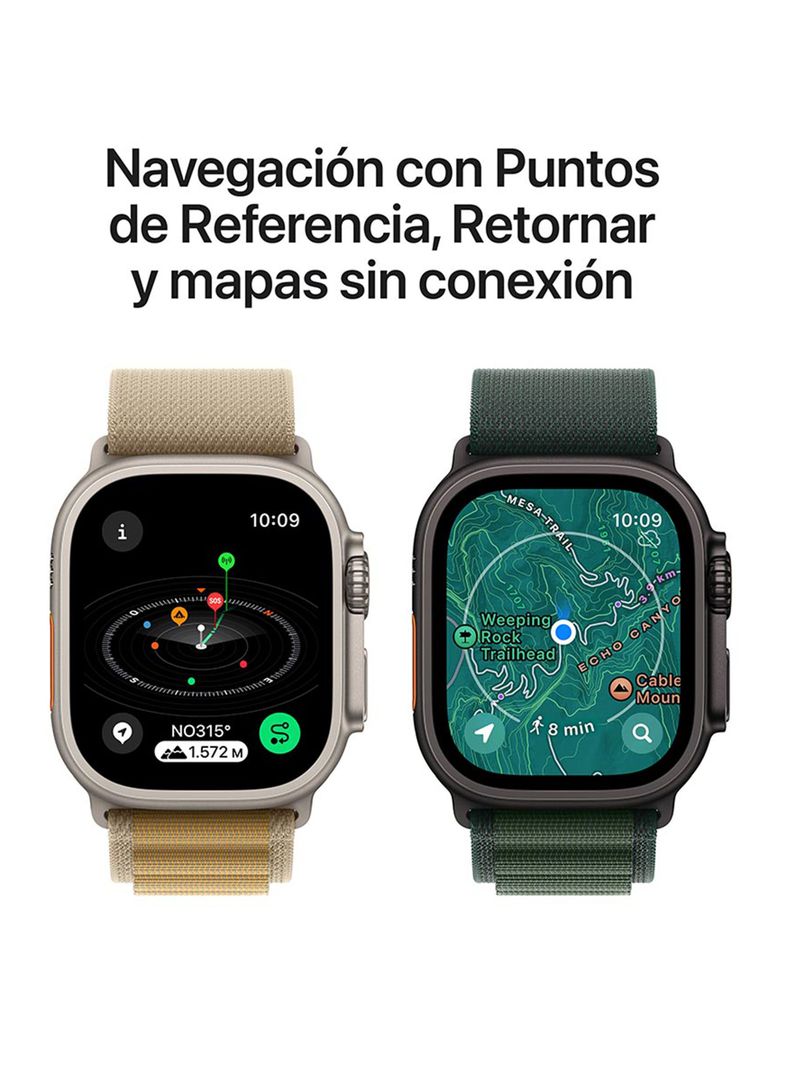 Apple Watch Ultra 2 GPS + Cellular Caja Titanio Negro 49 mm Correa Loop Trail Negra Talla M/L-5