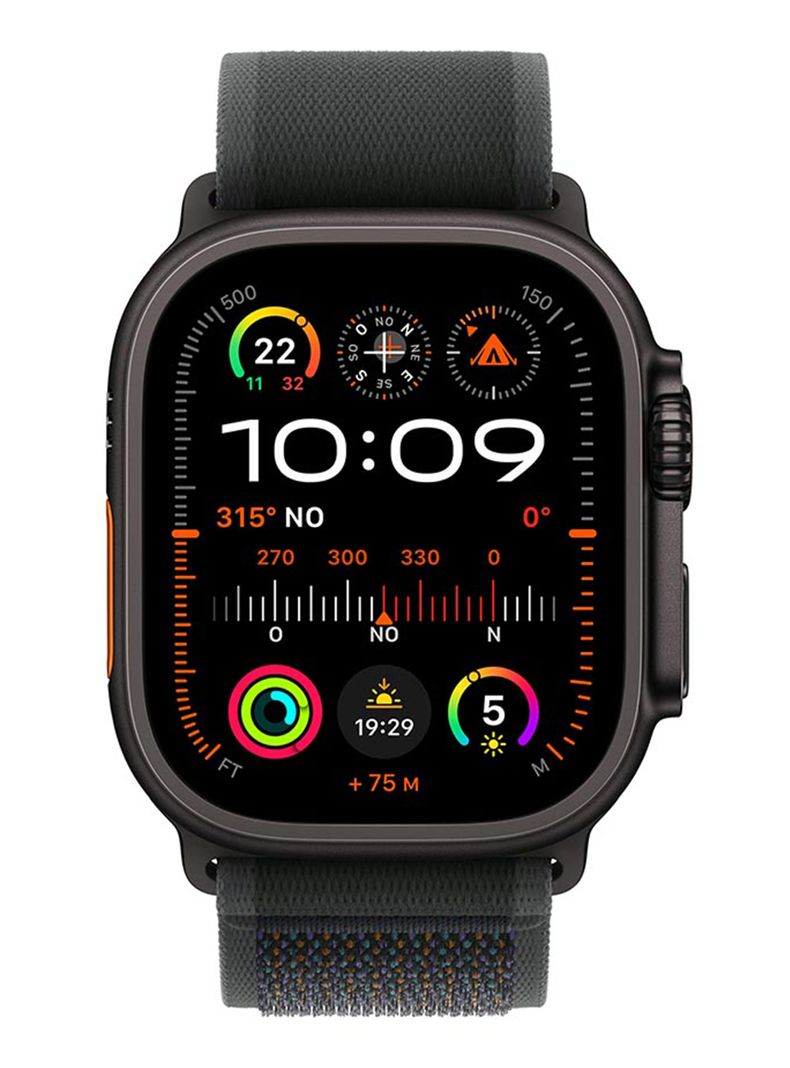 Apple Watch Ultra 2 GPS + Cellular Caja Titanio Negro 49 mm Correa Loop Trail Negra Talla M/L-1