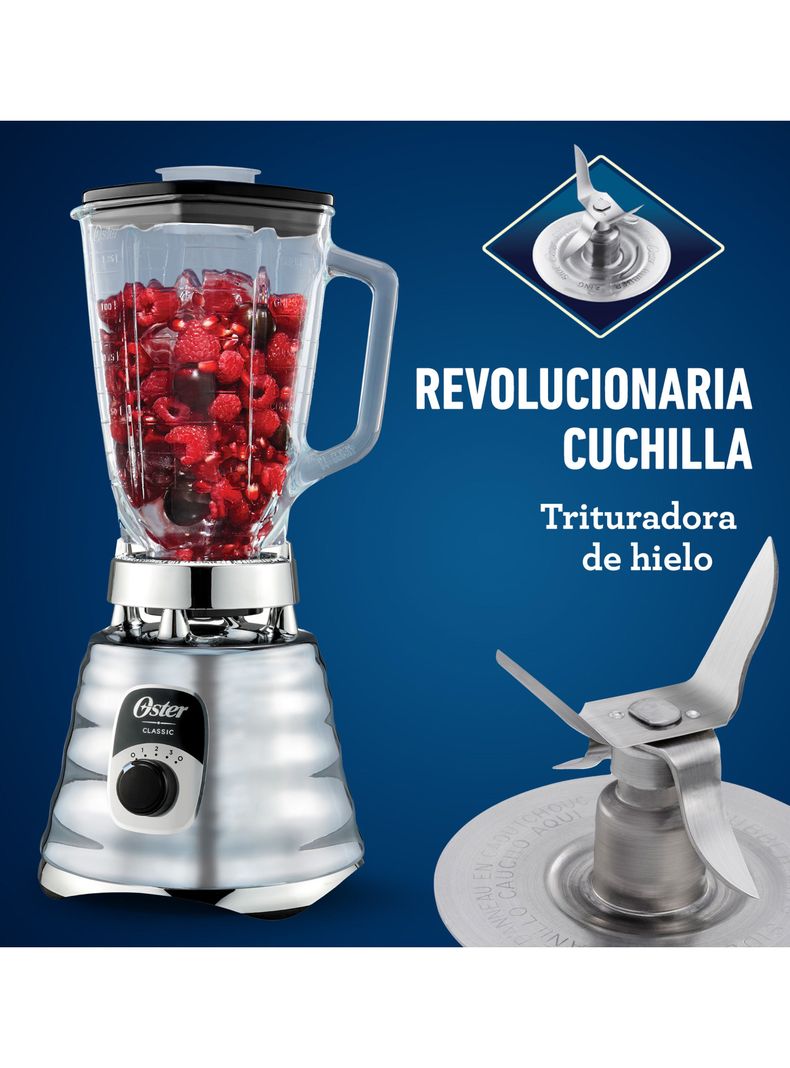 Licuadora 3 Velocidades 700W Perilla Ergonómica Cromo-5