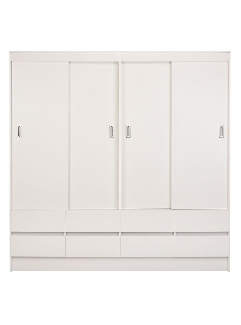 Clóset Maule 4 Puertas con Corredera 8 Cajones Blanco