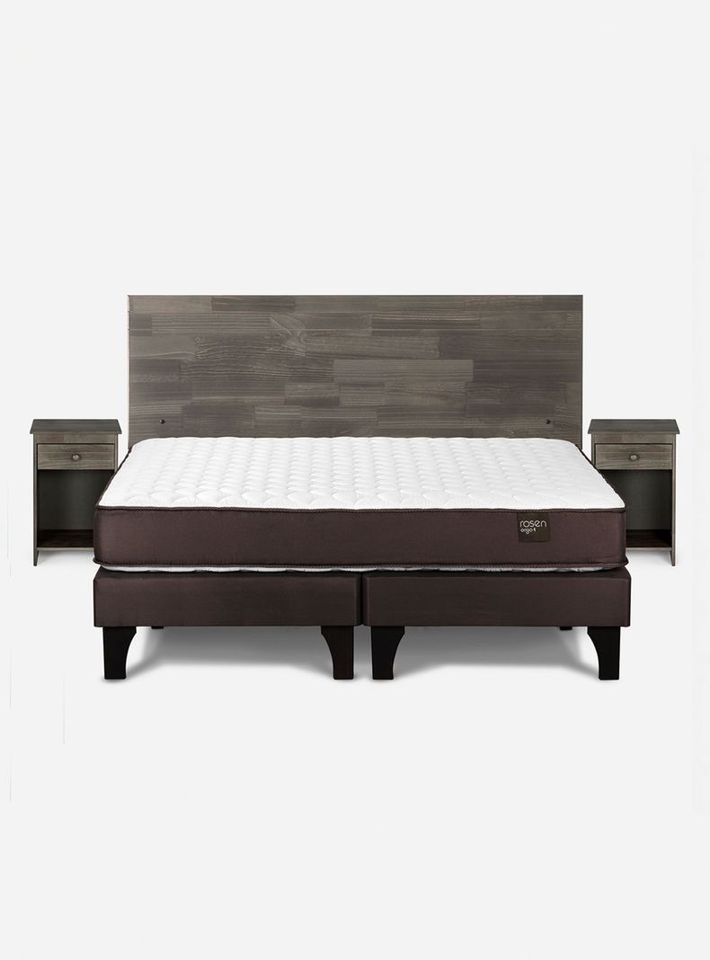 Cama Ergo T 2 Plazas Base Dividida Tabor Grafito-1