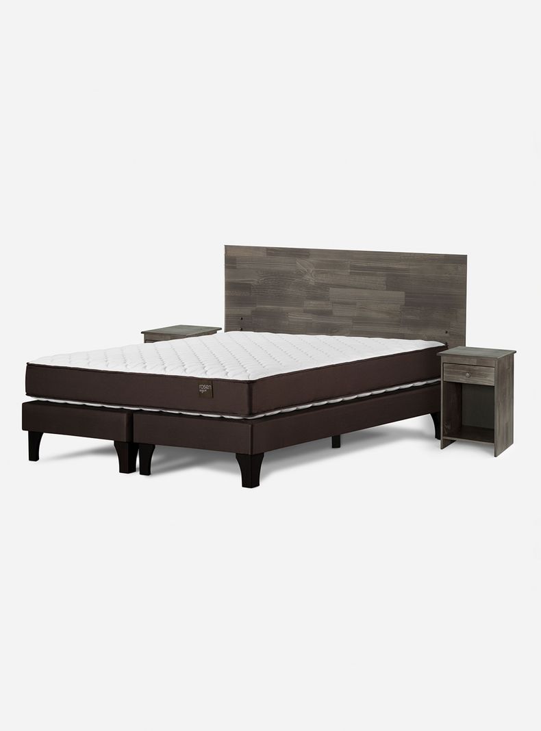 Cama Ergo T 2 Plazas Base Dividida Tabor Grafito-0