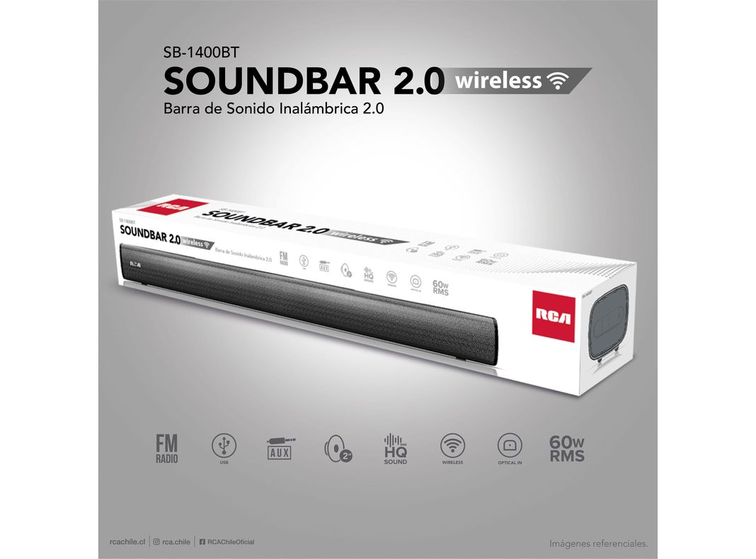 Soundbar Inalámbrico RCA SB-1400BT-3