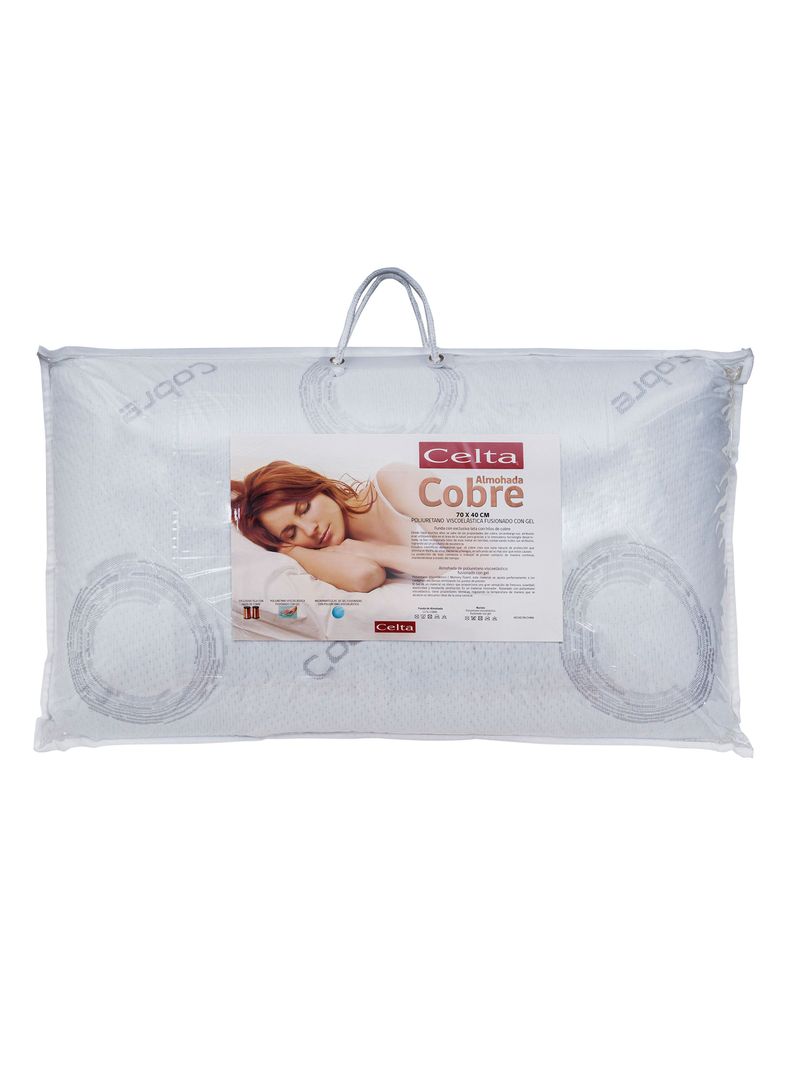 Almohada Viscoelástica Viscogel Cobre 70 x 40 cm-0