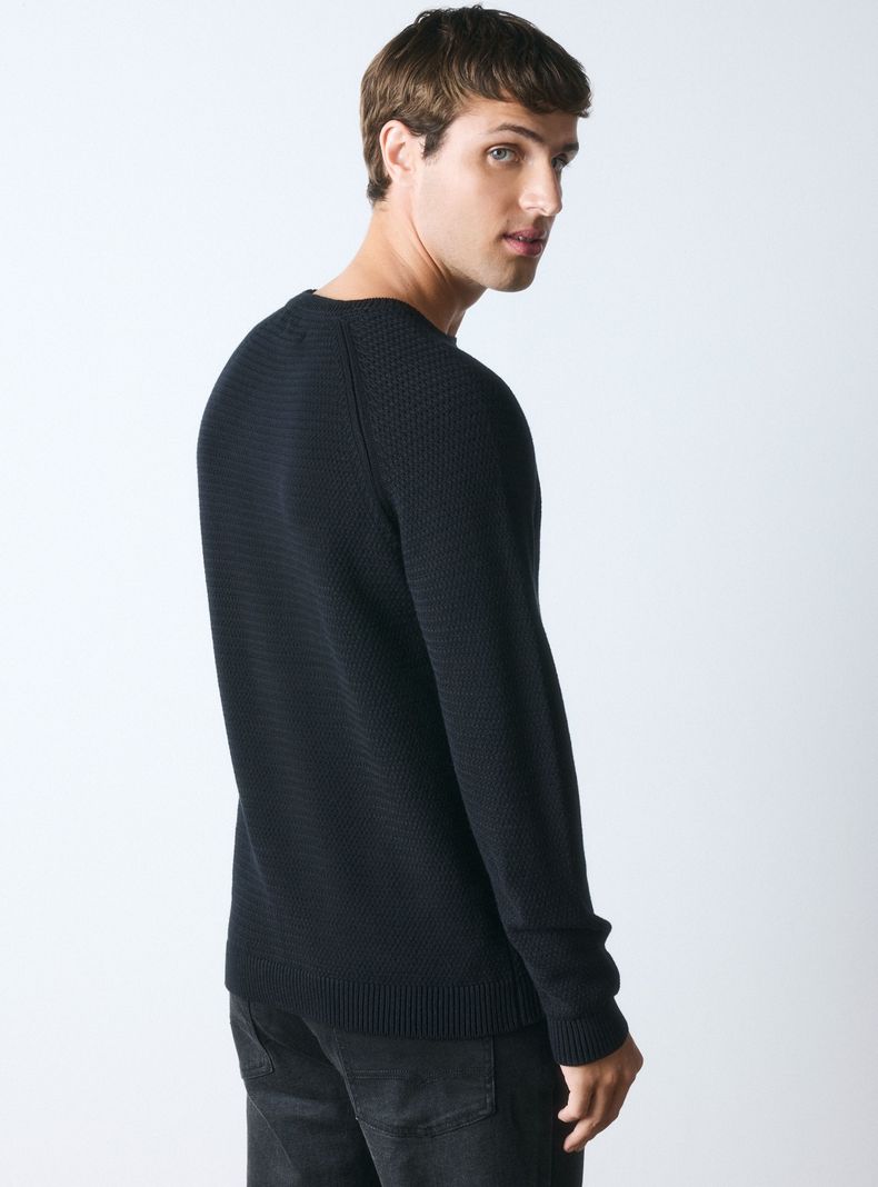 Sweater R-Neck Texturado Tejido-1