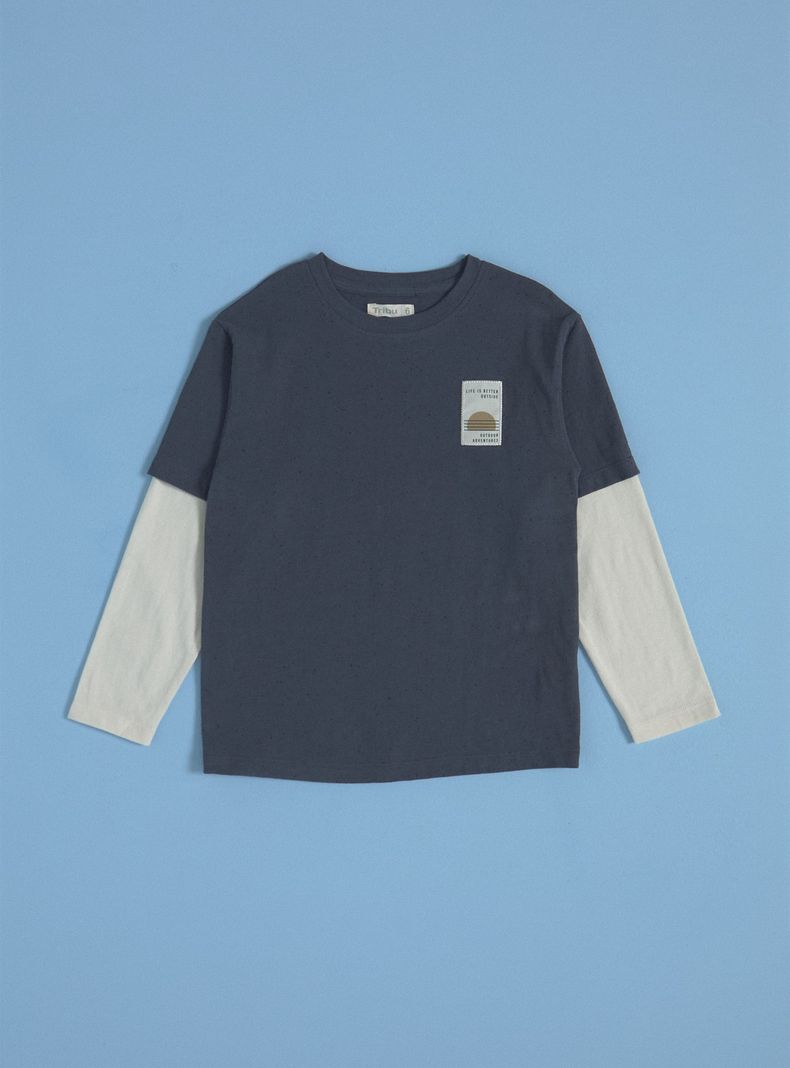 Polera Nep Doble Manga Parche-2