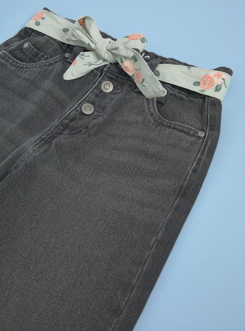Jeans Pierna Ancha Cinturón-2