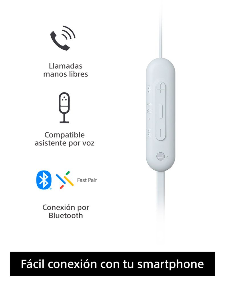 Audífonos Internos Inalámbricos WI-C100 Blanco-1
