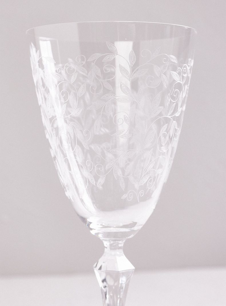 Set 6 Copas Cristal Tallado Elizabeth Tinto 350 ml-2