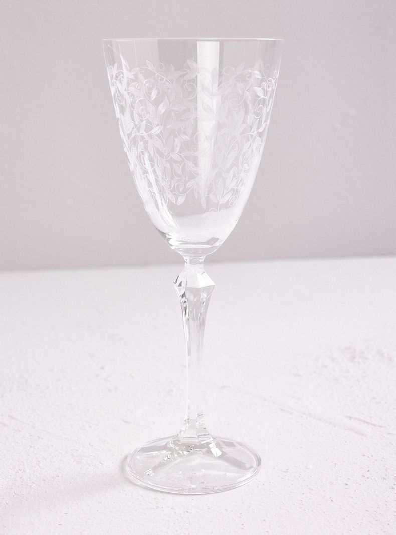 Set 6 Copas Cristal Tallado Elizabeth Tinto 350 ml-1