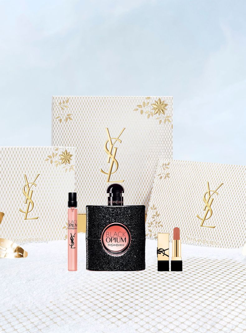 Set Perfume Black Opium EDP Mujer 90ml + 10ml + Mini Labial Rouge Pur Couture NM Yves Saint Laurent-3