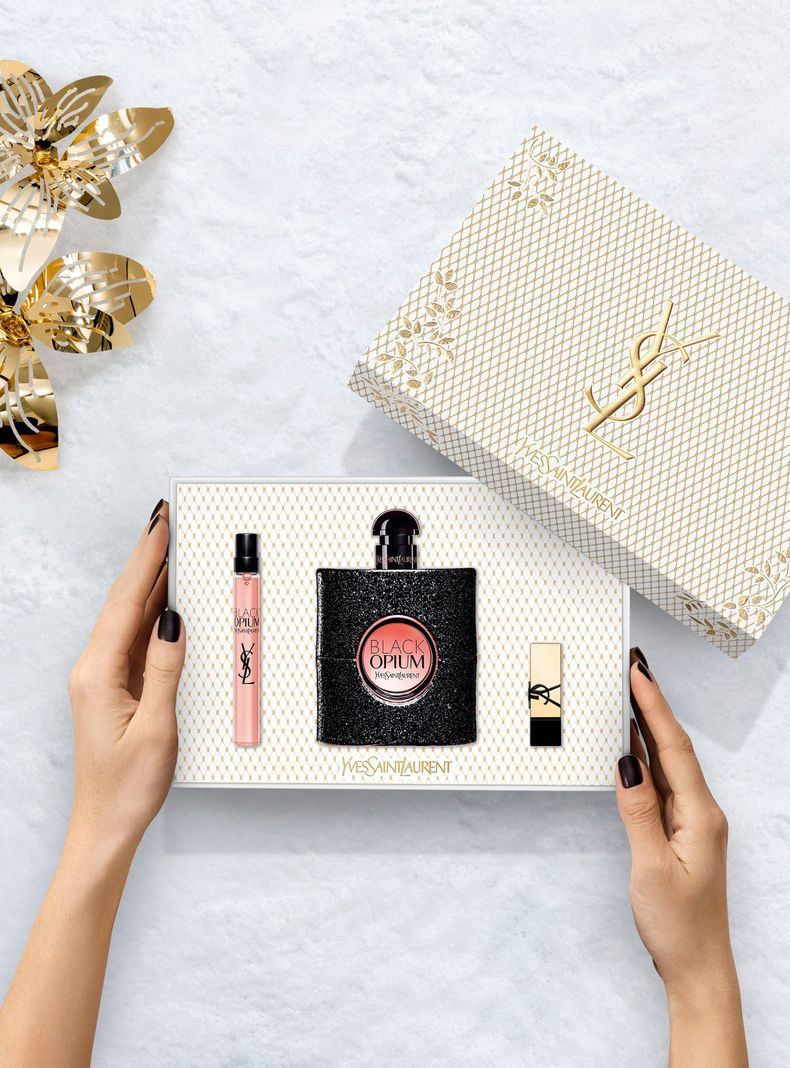 Set Perfume Black Opium EDP Mujer 90ml + 10ml + Mini Labial Rouge Pur Couture NM Yves Saint Laurent-2