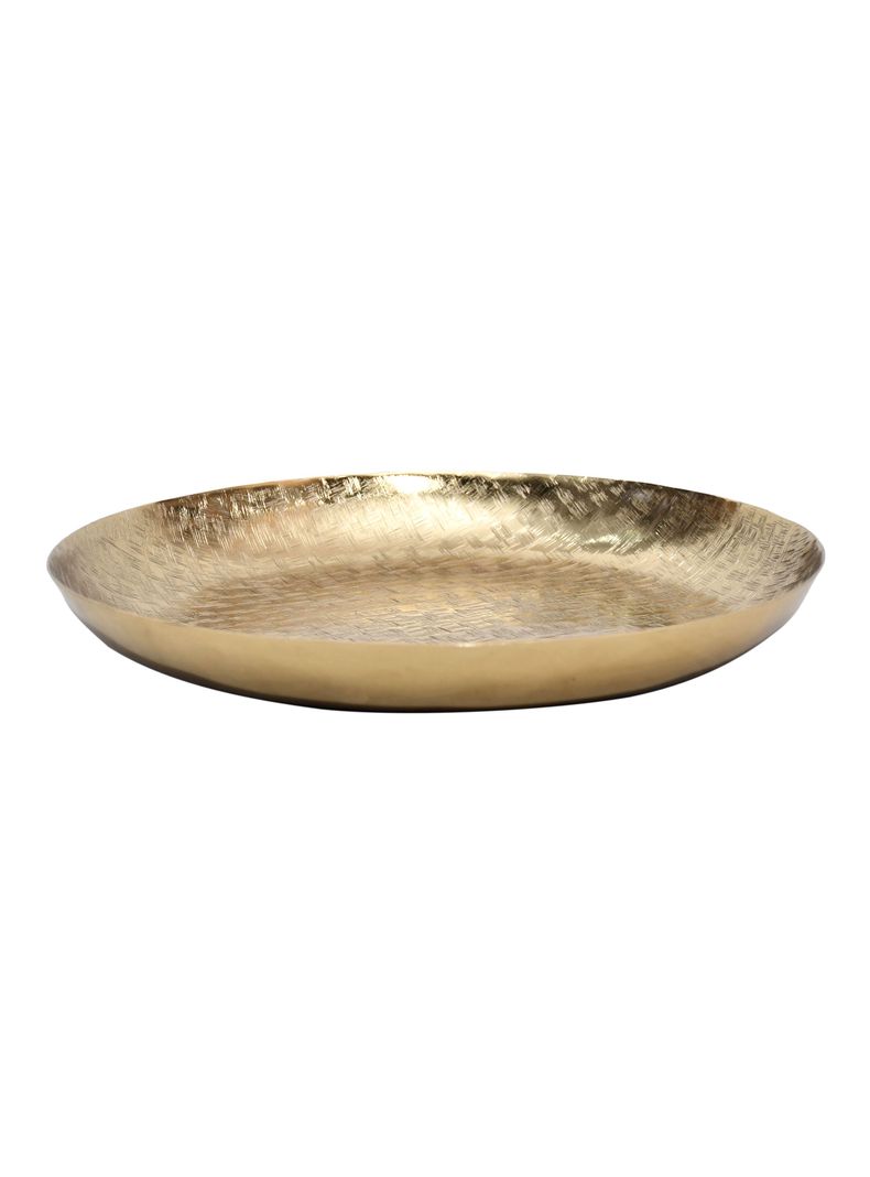 Plato Decorativo Dorado 30 cm-0