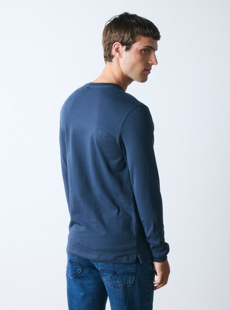 Polera Manga Larga Algodón Peruano-1