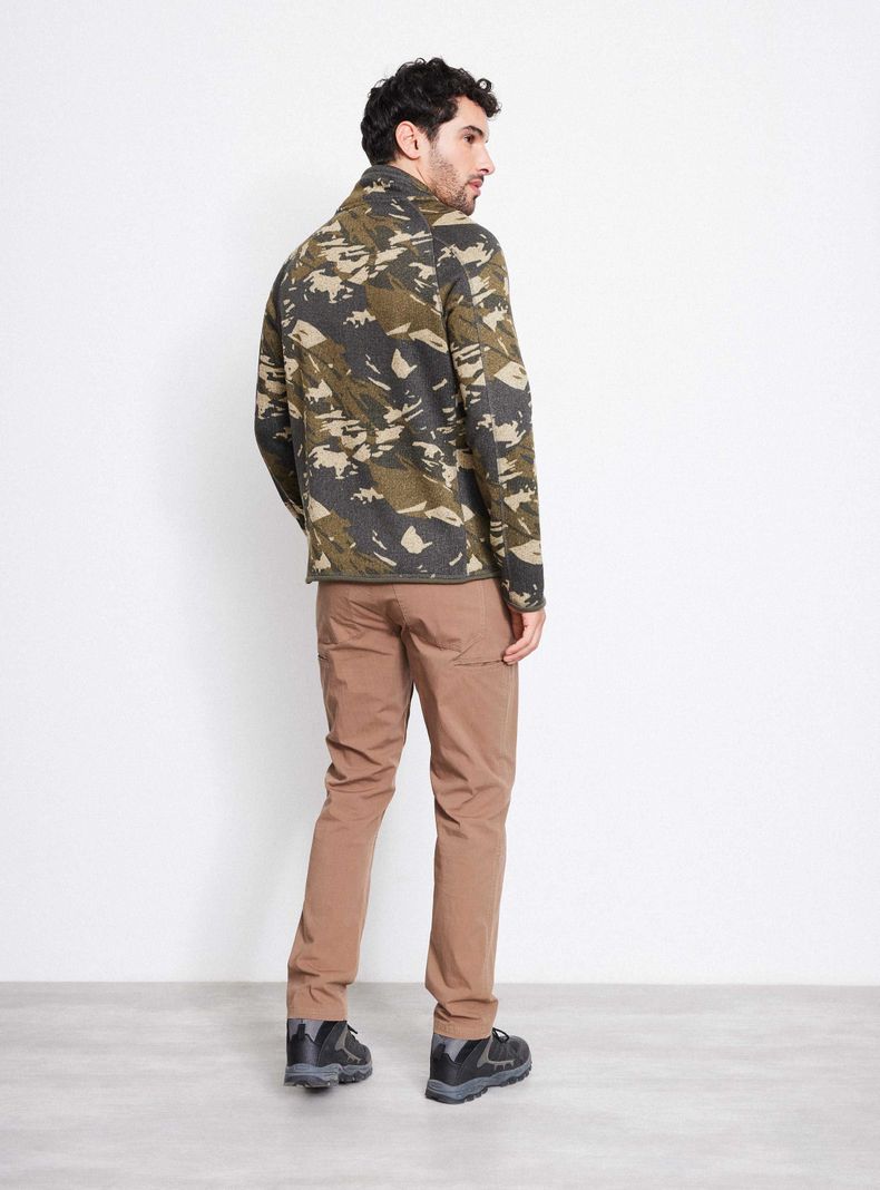 Polar Diseño Estampado Medio Cierre-5