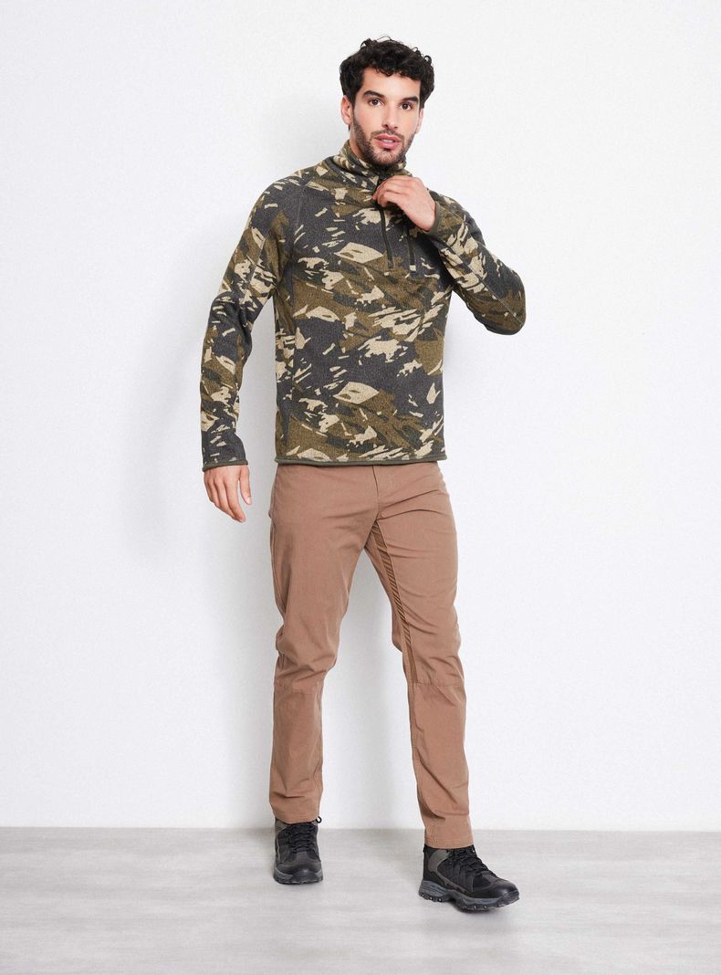 Polar Diseño Estampado Medio Cierre-4