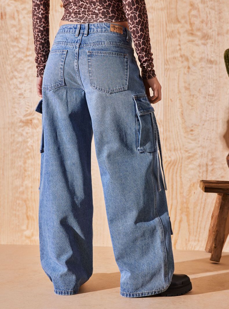 Jeans Wide Leg Multi Bolsillos-1
