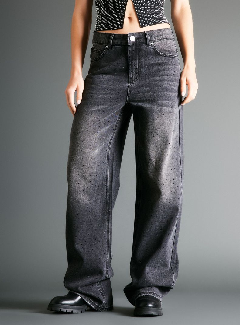 Jeans con Brillo Strass-0