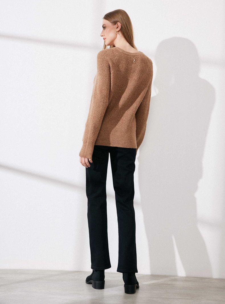 Sweater Trenzado con Hilo Metalizado-5