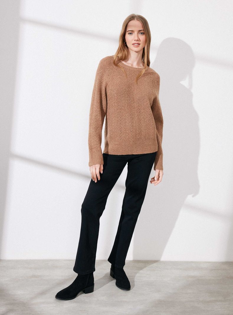 Sweater Trenzado con Hilo Metalizado-4