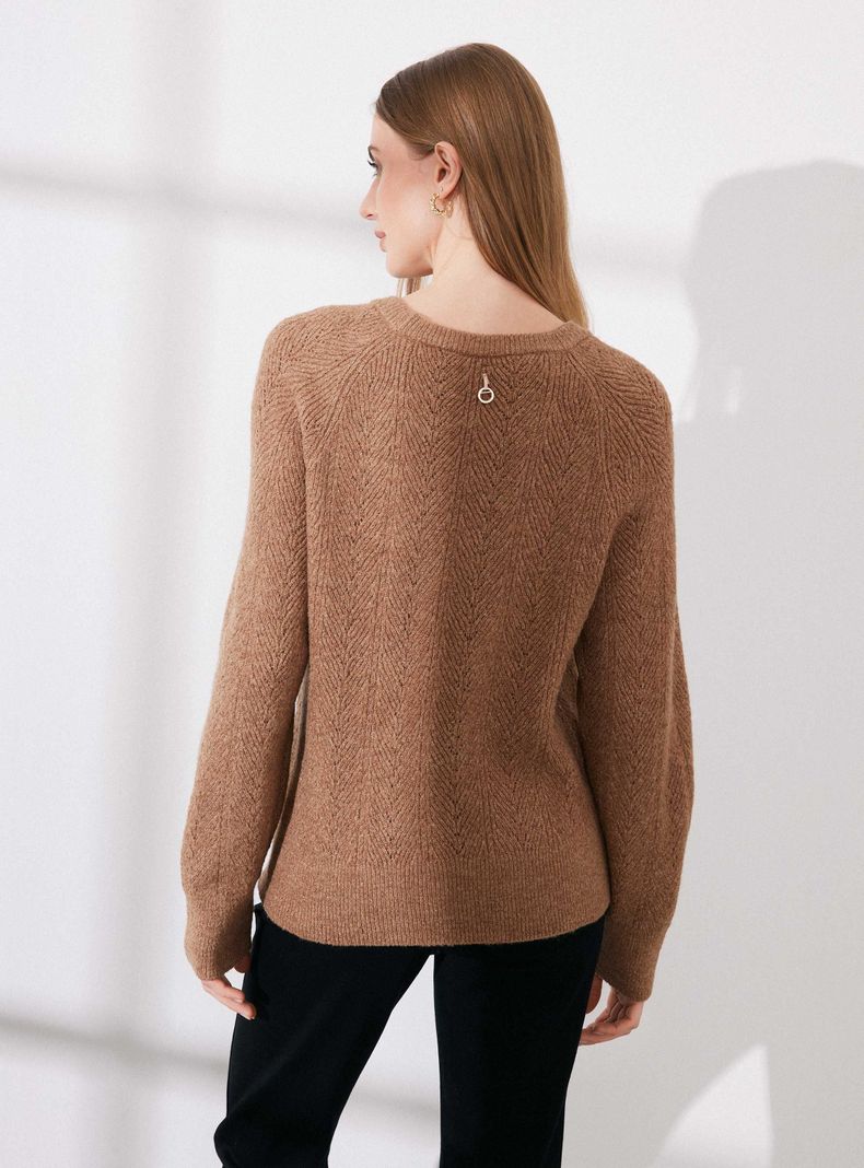 Sweater Trenzado con Hilo Metalizado-1
