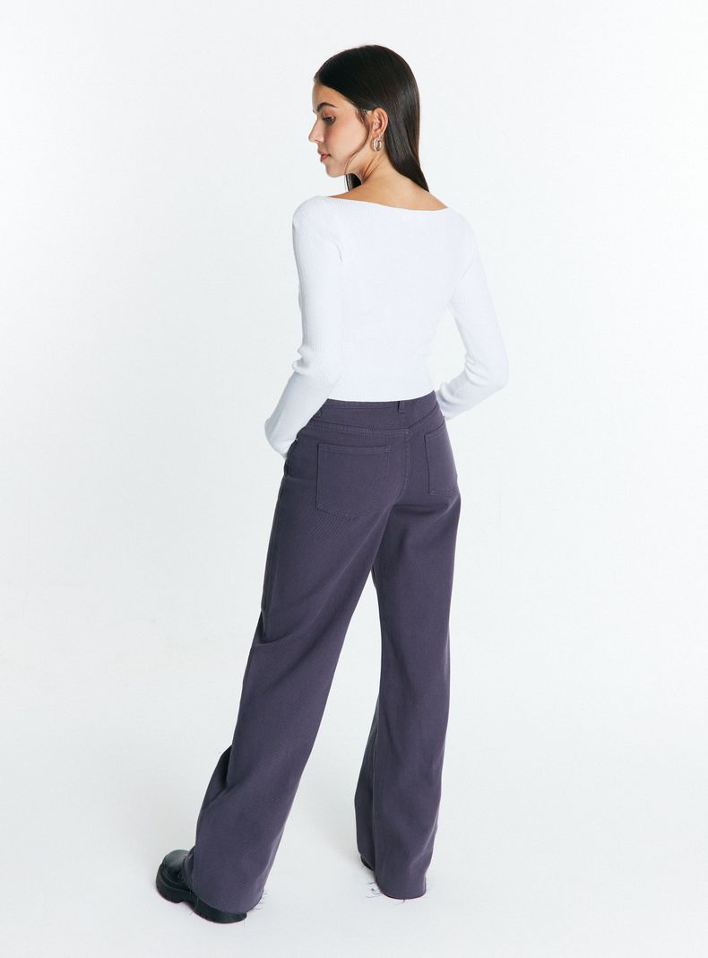 Sweater Crop Cuello Bardot-5