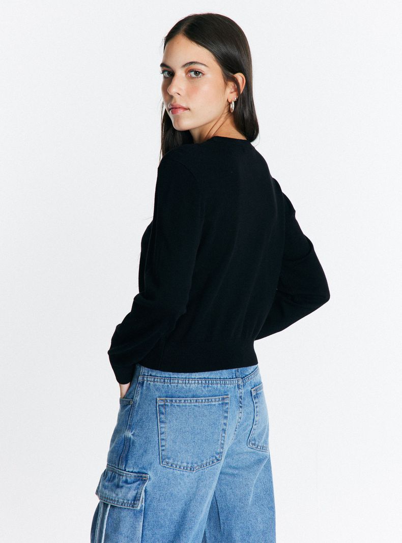 Sweater Básico Cuello Redondo-1