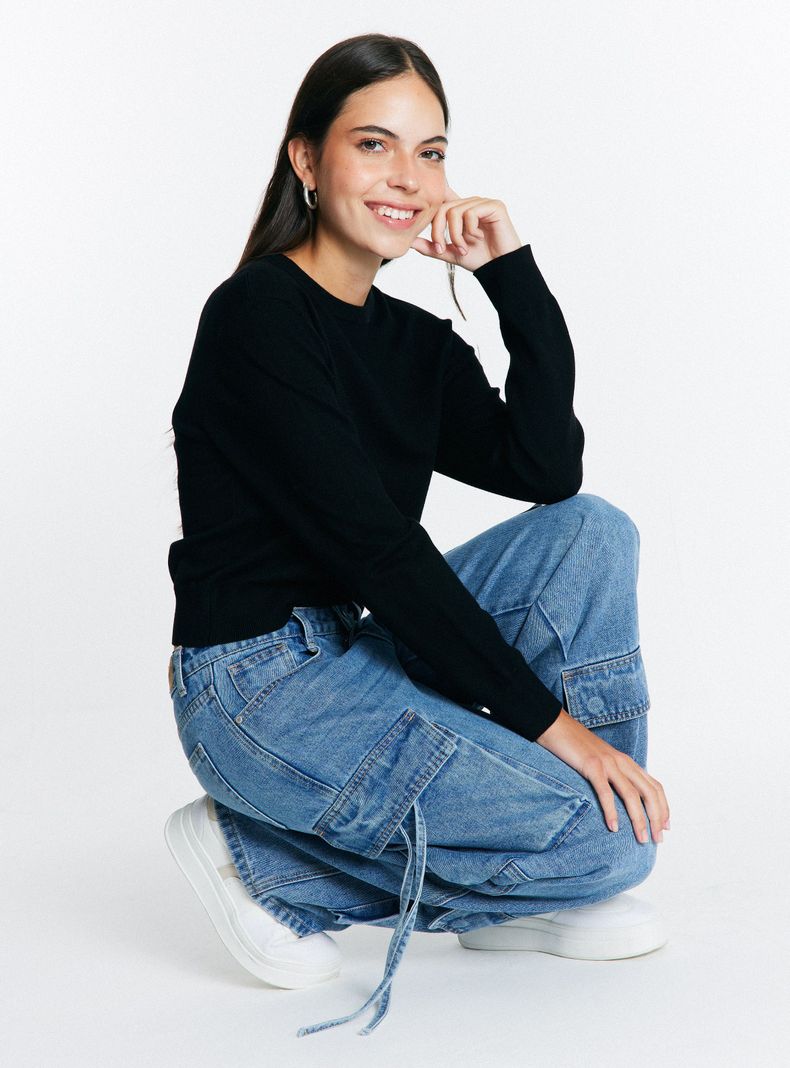 Sweater Básico Cuello Redondo-4