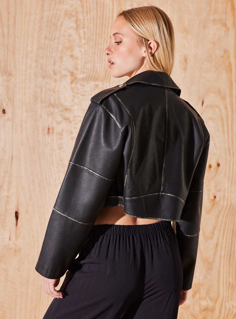 Chaqueta Biker Crop Moda-1