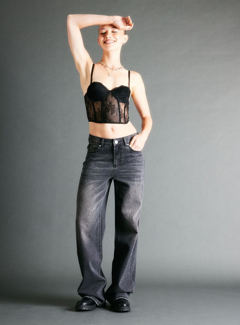 Polera Tipo Corset Encaje-4
