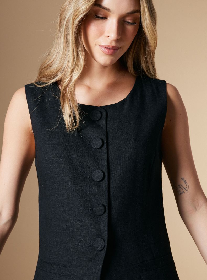Blusa Vest Abotonado Colaboración María Pombo-3