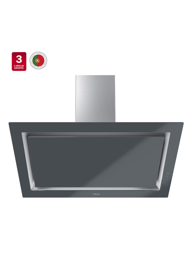 Campana Decorativa Vertical DLV 98660 TOS ST Cristal Gris-2