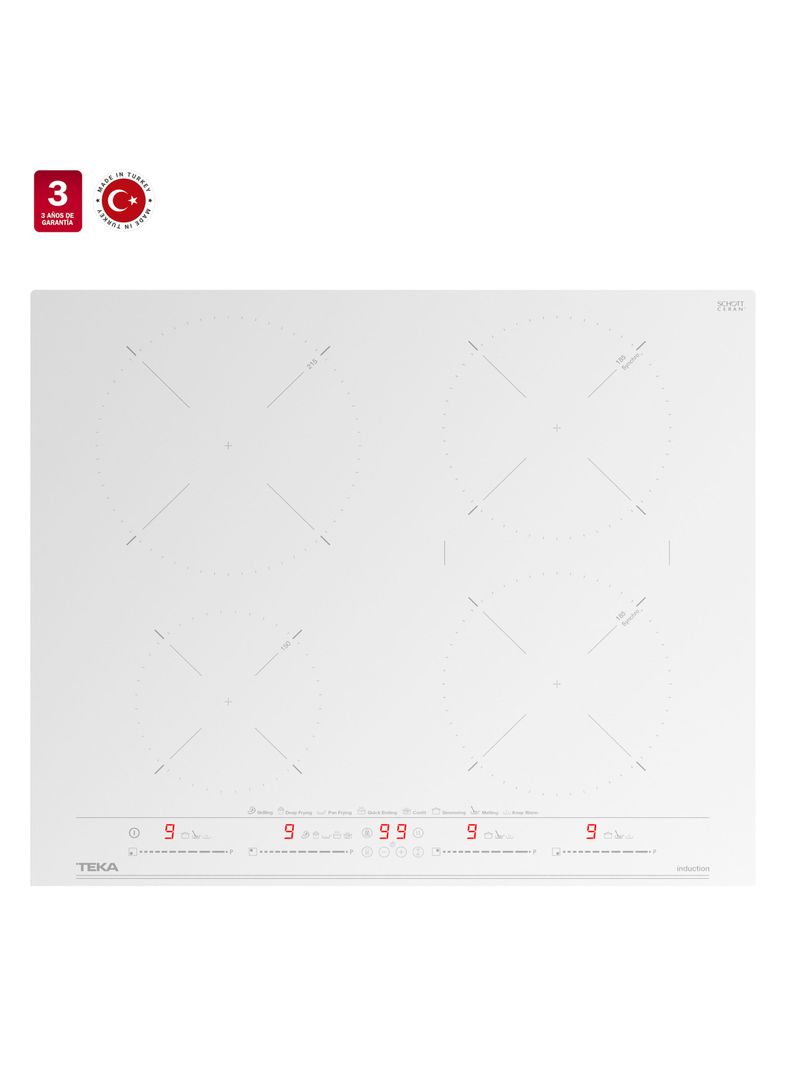 Encimera Inducción IZC 64630 WH Cristal Blanco-2