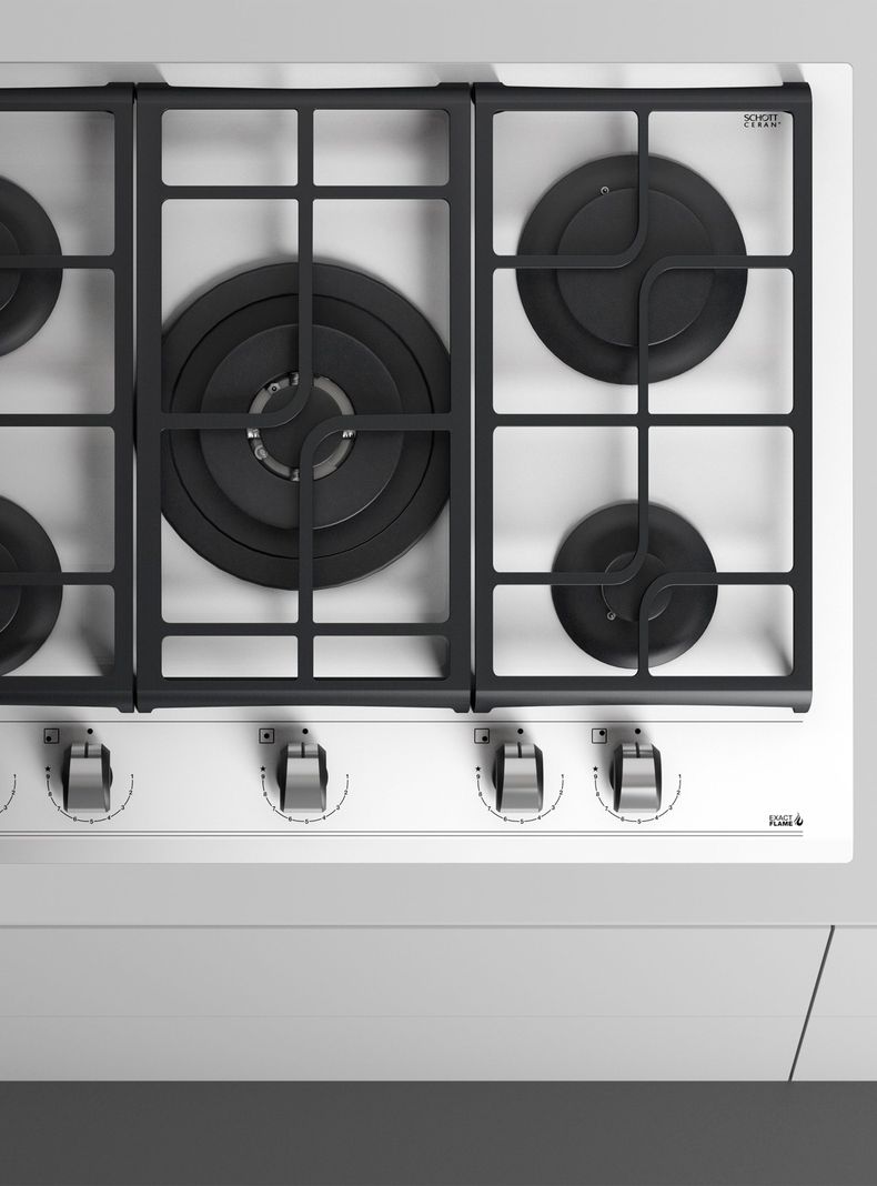 Cocina Cristal Gas GZC 75330 XBB WH Blanco-4