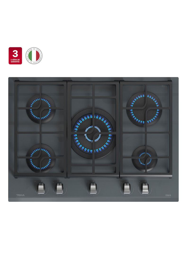 Cocina Cristal Gas GZC 75330 XBB ST Gris-2