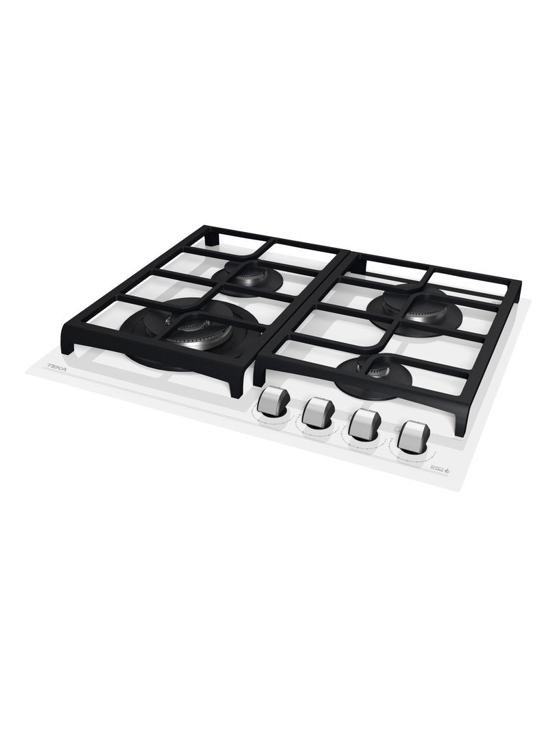Cocina Cristal Gas GZC 64320 XBB WH Blanco-1