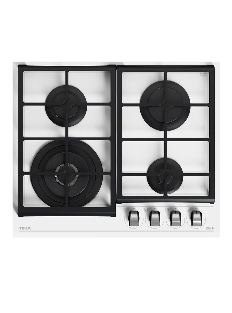 Cocina Cristal Gas GZC 64320 XBB WH Blanco-0