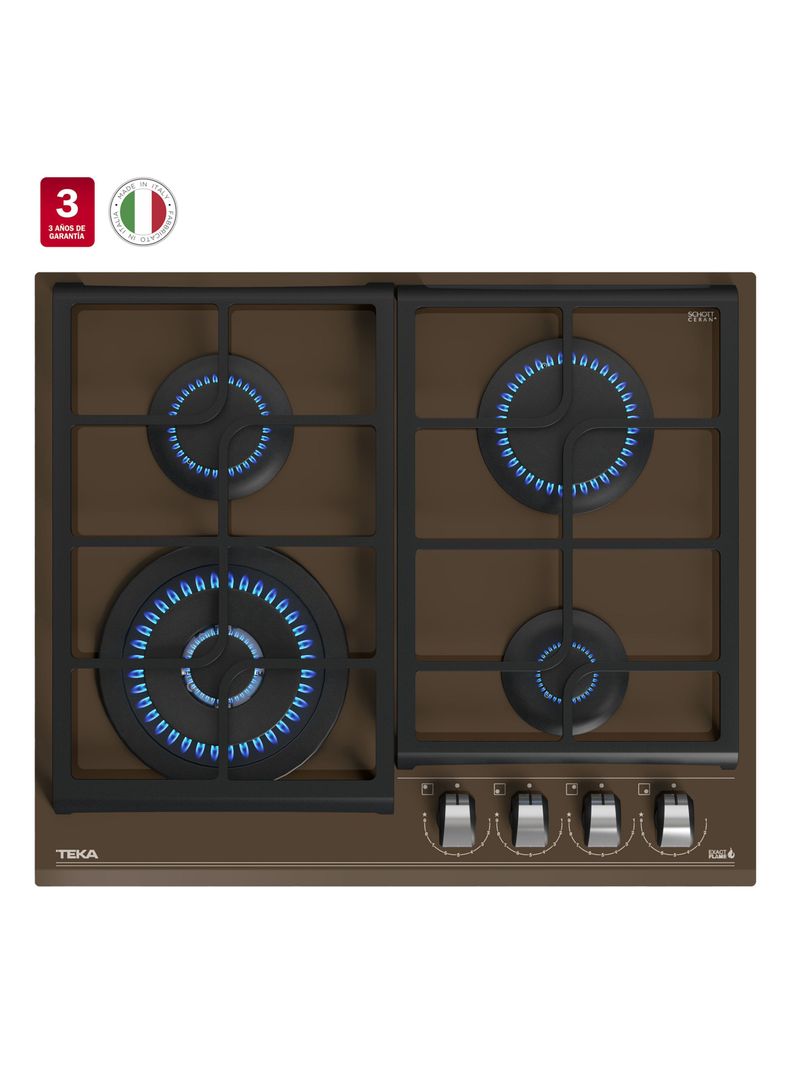 Cocina Cristal Gas GZC 64320 XBB LB Café-2