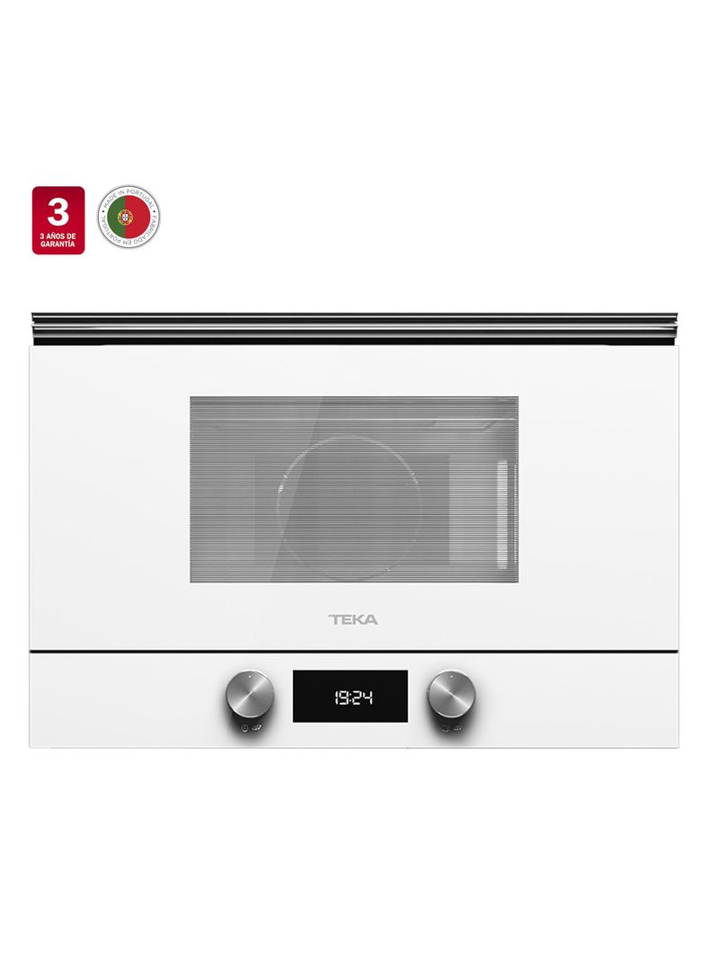 Horno Microondas Empotrable + Grill Frente Cristal ML 8220 L WH Blanco-2