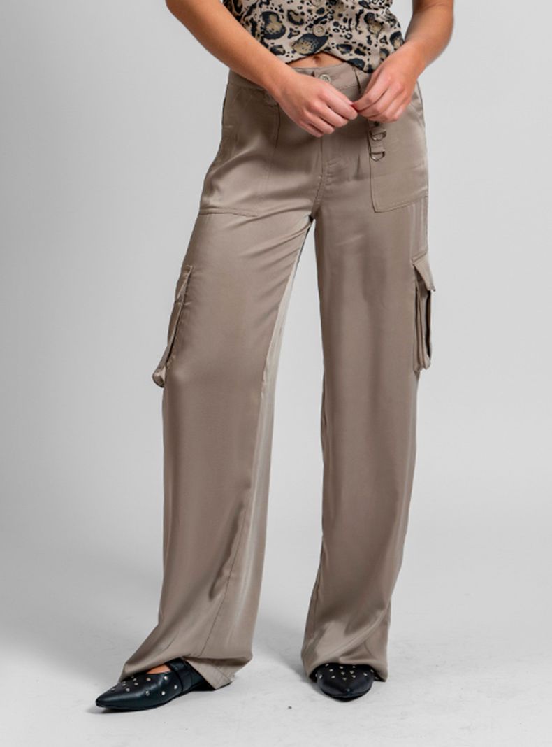 Pantalón Luzia Satín Beige-0