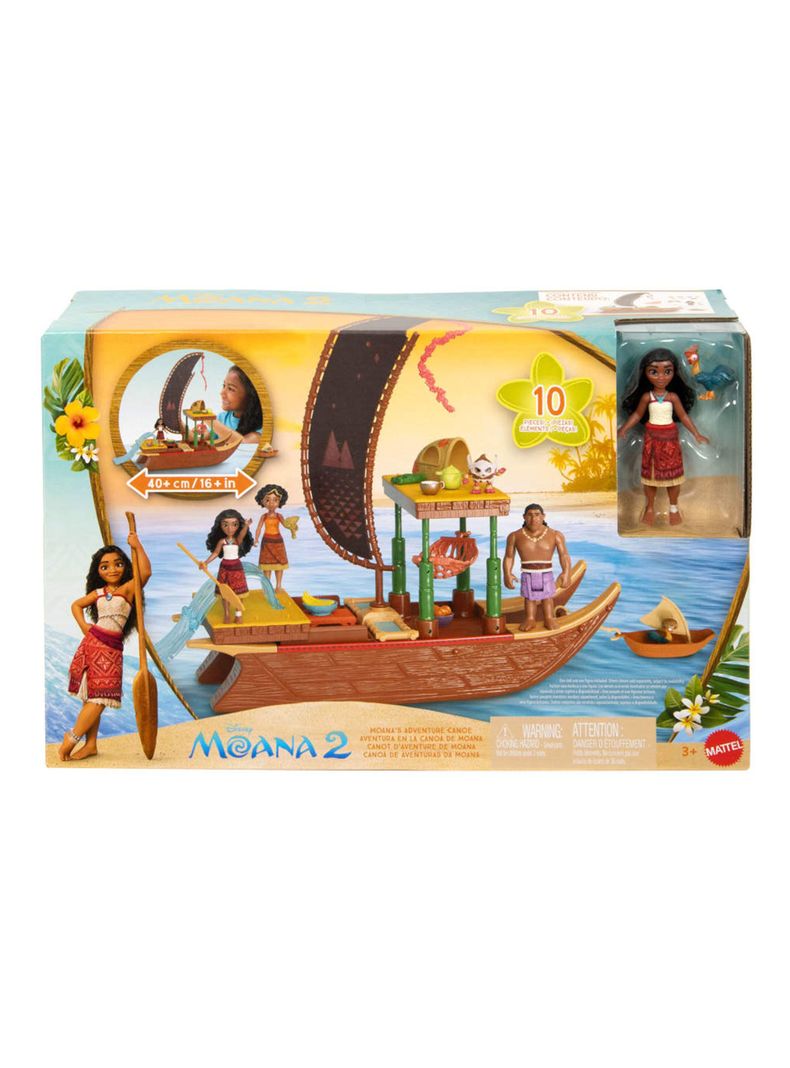 Juego Canoa de Aventuras con Mini Muñeca Moana + Accesorios-0