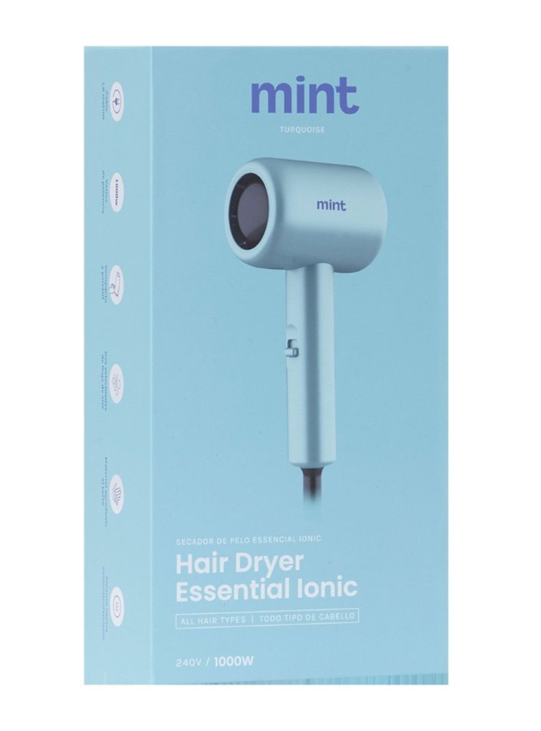 Secador de Pelo Portátil Essencial ionic Turquesa-8