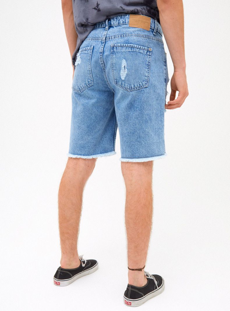 Bermuda Full Roturas Denim Cropped-1