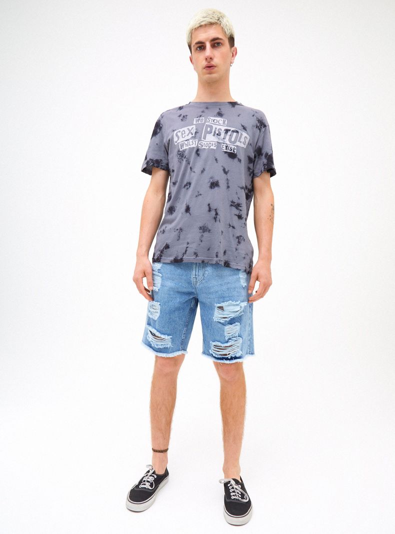 Bermuda Full Roturas Denim Cropped-3