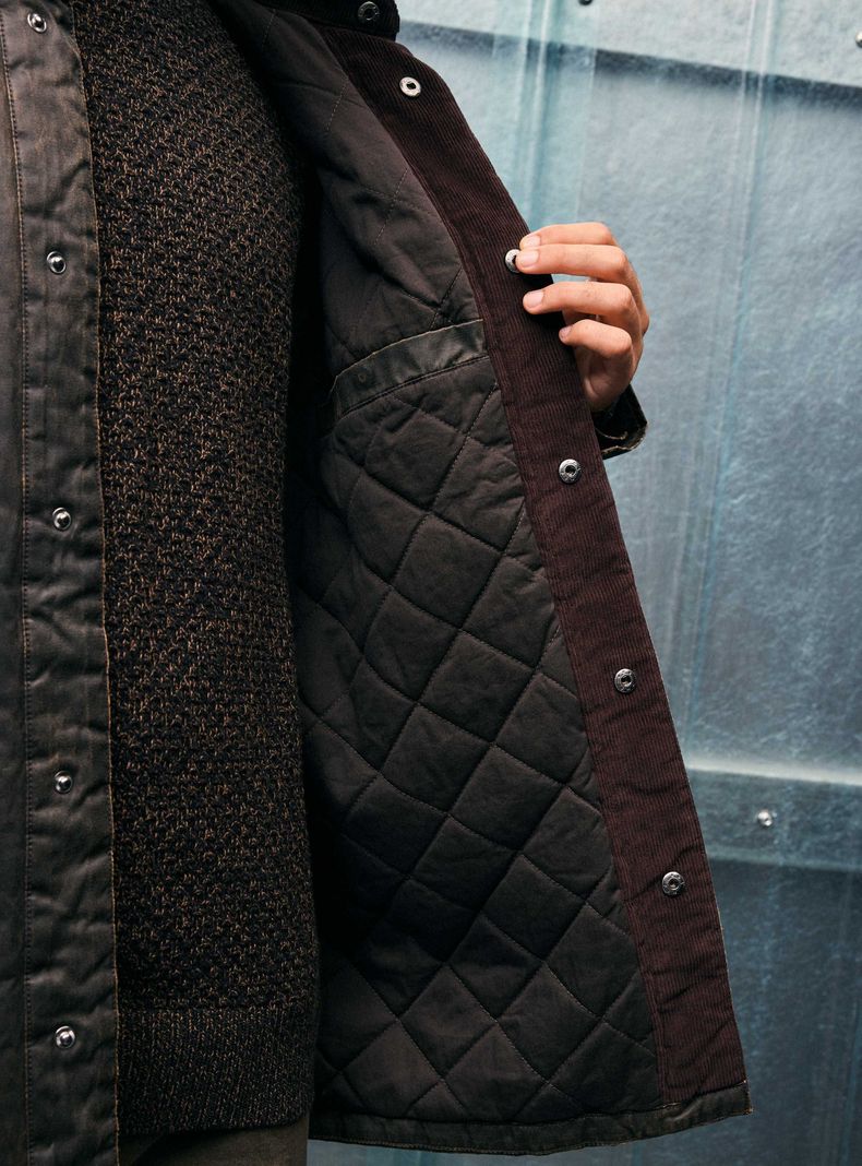 Chaqueta Coated Cuello Cotelé-3