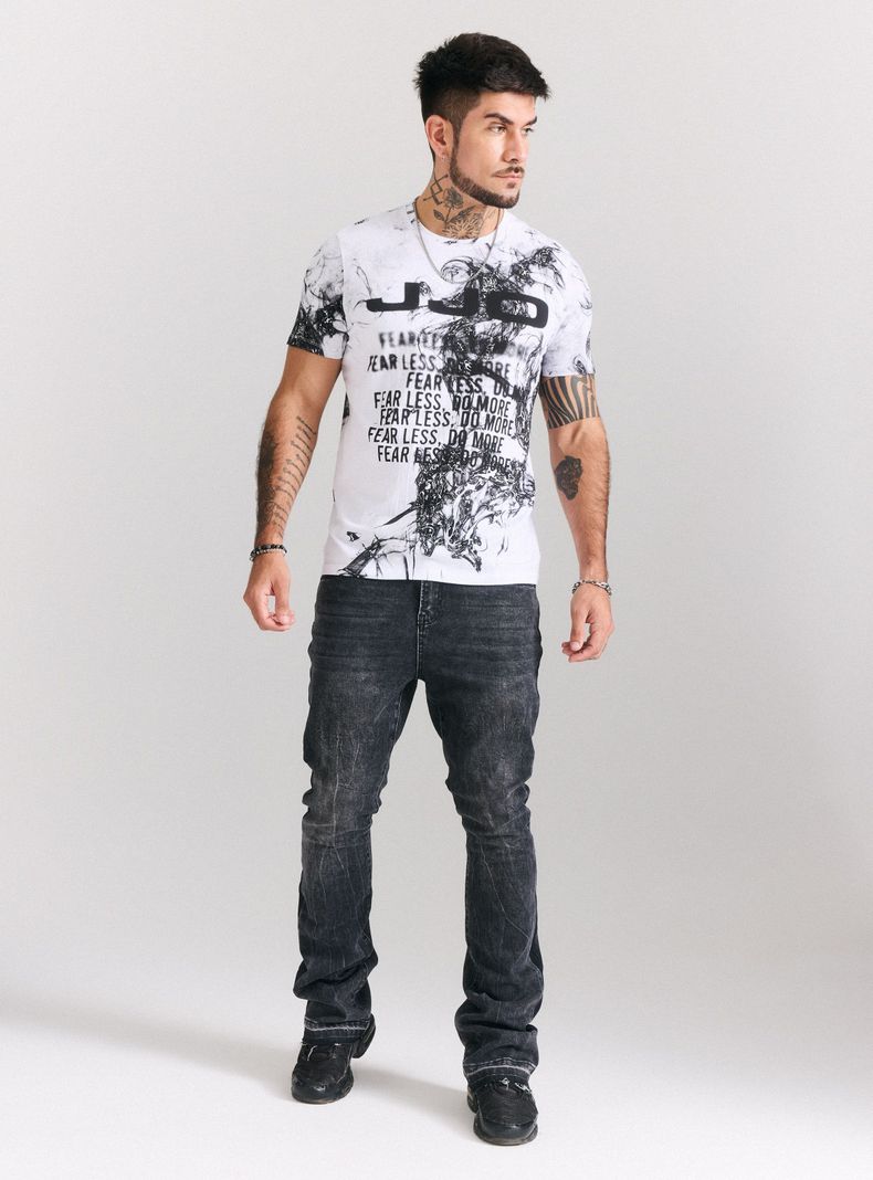 Jeans Gravillado Basta Descosida Basta Flare Skinny Flare-4