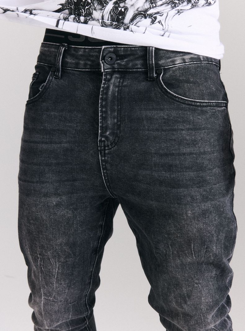 Jeans Gravillado Basta Descosida Basta Flare Skinny Flare-2