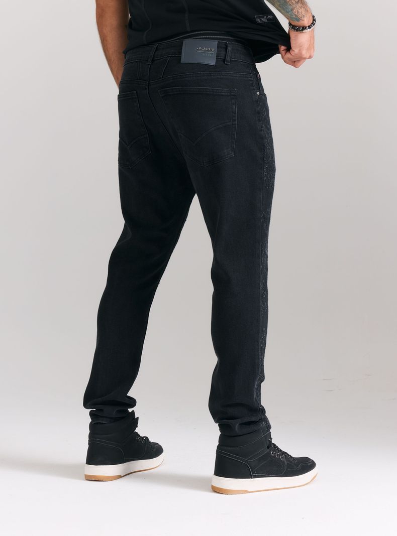 Jeans Full Roturas Piquetes Tapered Fit-1