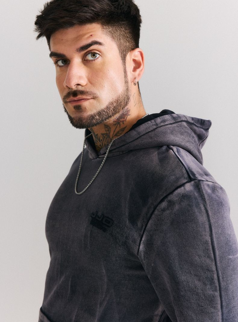Polerón Hoddie Lavado Bolsillo Canguro-2