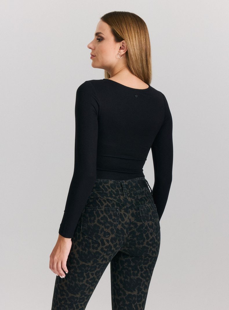 Body con Malla Interior Body Control Cut Out-1